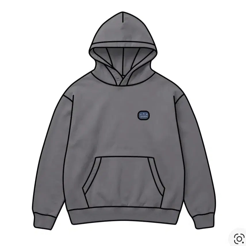 [BUNJANG] IAB Studio Patch Hoodie Gray / XL) 아이앱 스튜디오 아이앱 패치 후디 그레이