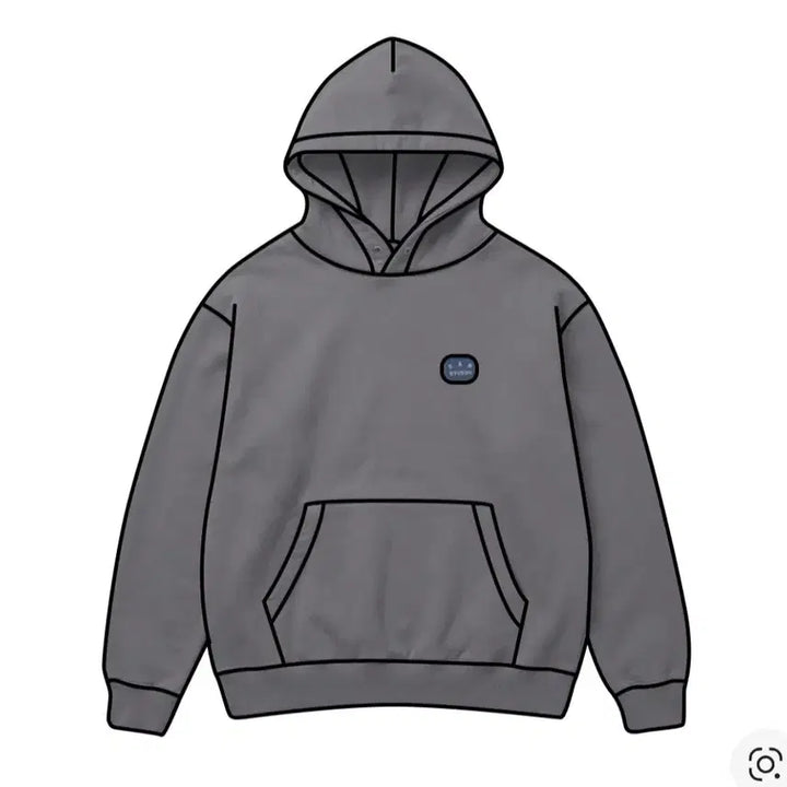 [BUNJANG] IAB Studio Patch Hoodie Gray / XL) 아이앱 스튜디오 아이앱 패치 후디 그레이