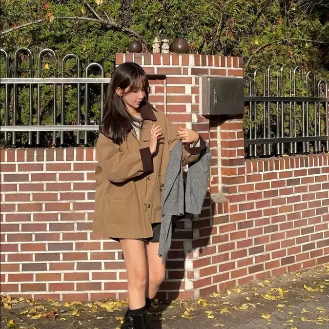 [BUNJANG] Song Label Work Jacket / 쏭라벨 워크자켓