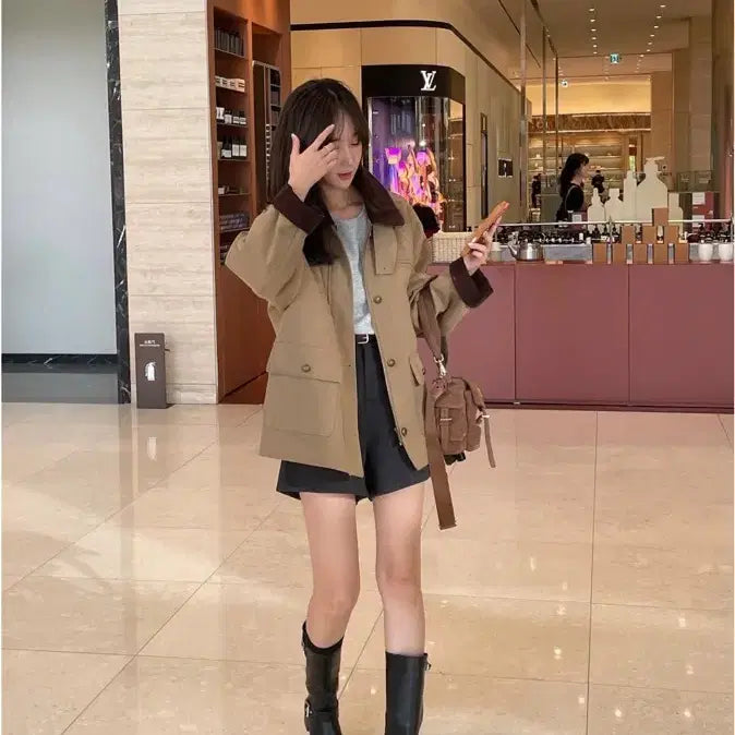 [BUNJANG] Song Label Work Jacket / 쏭라벨 워크자켓