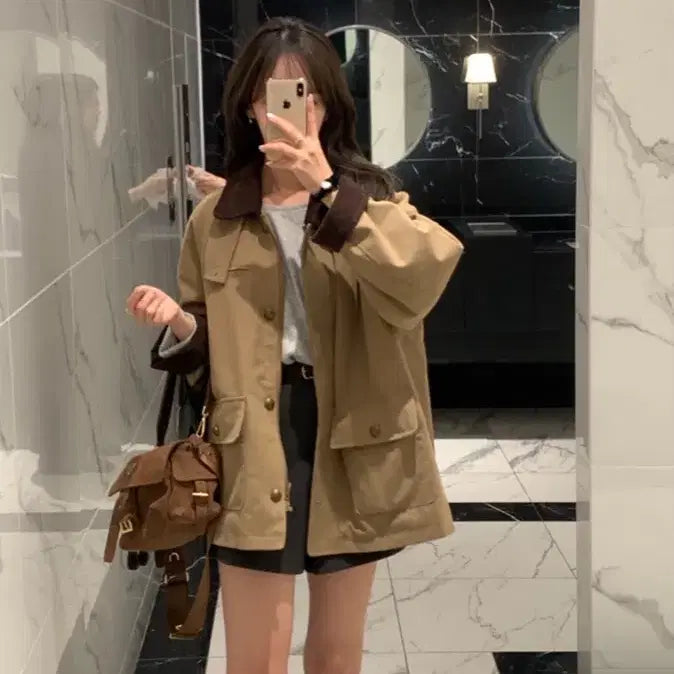 [BUNJANG] Song Label Work Jacket / 쏭라벨 워크자켓