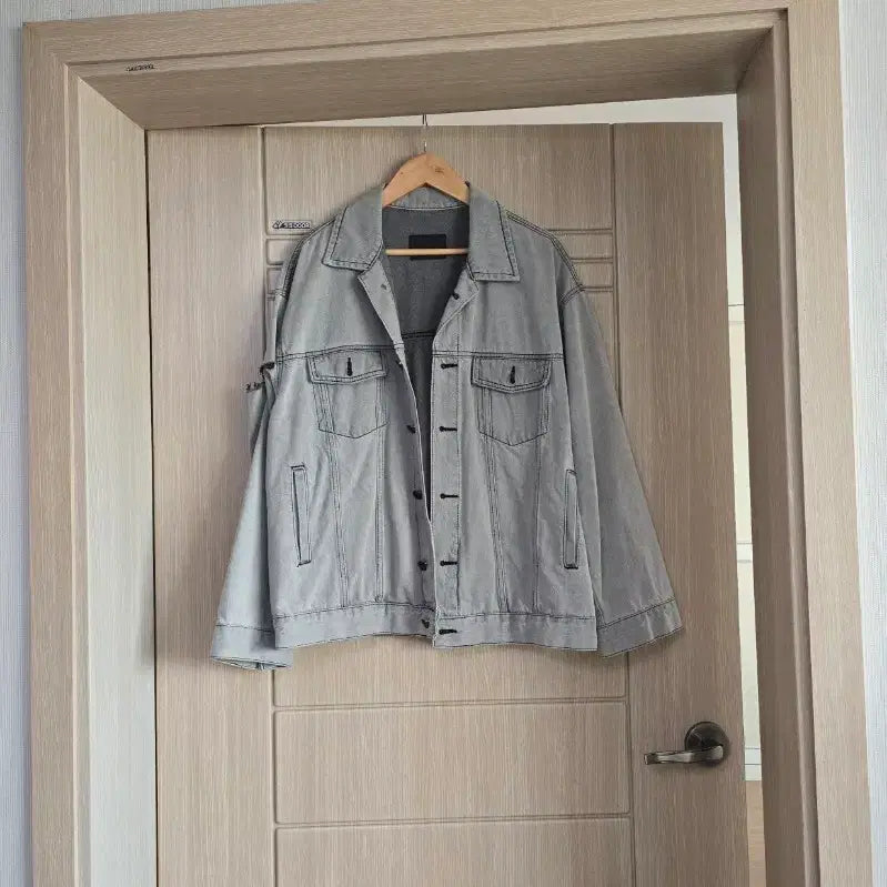 [BUNJANG] Gray Denim Jacket / 박시핏 그레이 데님자켓