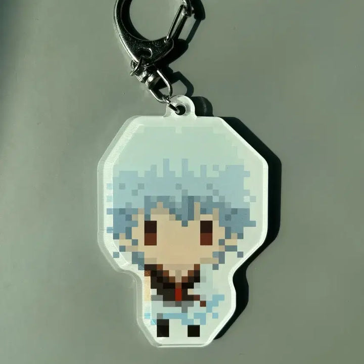 [BUNJANG] Gintama J-World Gintoki Dot Keychain / 은혼 제이월드 긴토키 도트 키링
