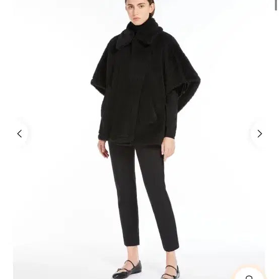 [BUNJANG] Max Mara Teddy Cape Black / 막스마라 테디 케이프 블랙