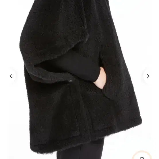 [BUNJANG] Max Mara Teddy Cape Black / 막스마라 테디 케이프 블랙