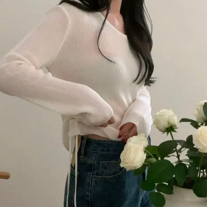 [BUNJANG] Kkonmigo Milk String Knit Ivory / [미개봉 새상품]꼰미고 밀크 스트링 니트 아이보리