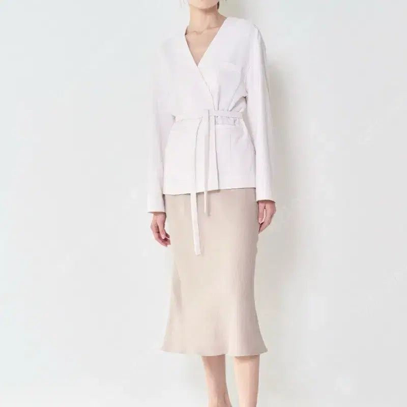 [BUNJANG] Elborn Linen Skirt Beige 34 / 엘보른 린넨 스커트 베이지 34사이즈