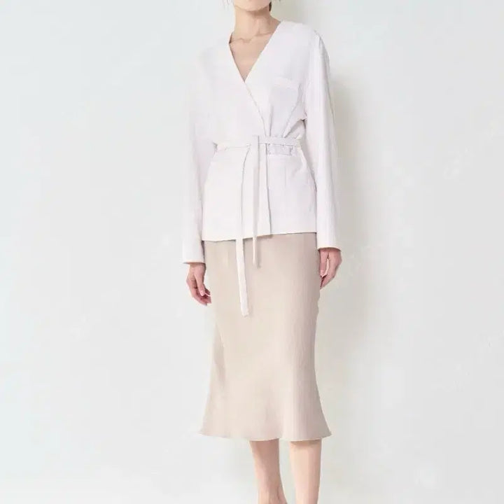 [BUNJANG] Elborn Linen Skirt Beige 34 / 엘보른 린넨 스커트 베이지 34사이즈