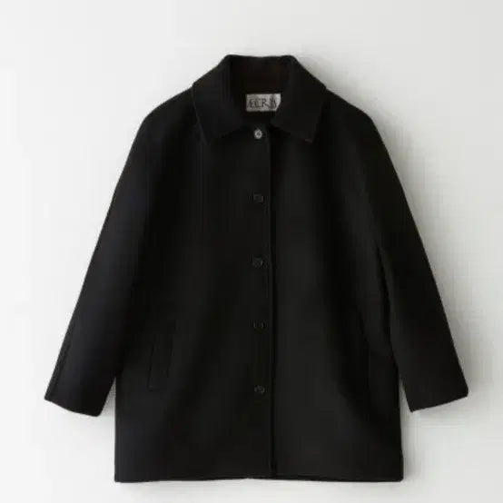 [BUNJANG] Ecris Balmacaan Coat Black / 에크리스 발마칸코트 블랙
