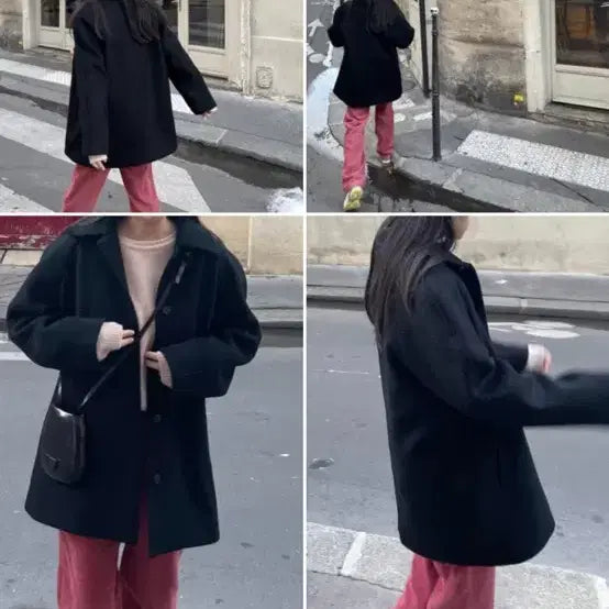 [BUNJANG] Ecris Balmacaan Coat Black / 에크리스 발마칸코트 블랙