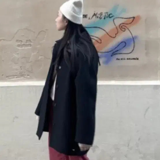 [BUNJANG] Ecris Balmacaan Coat Black / 에크리스 발마칸코트 블랙