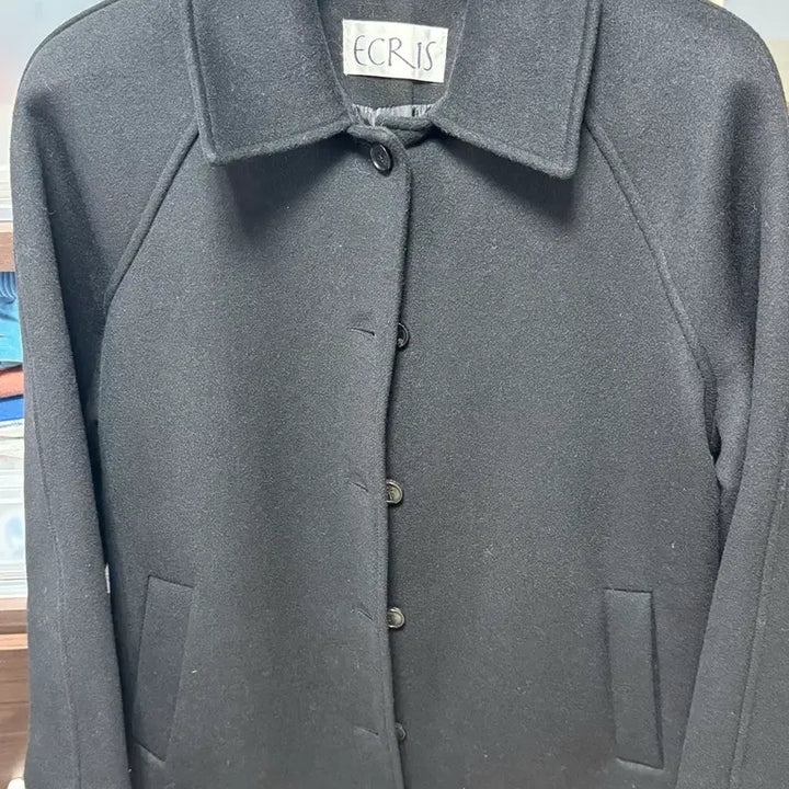 [BUNJANG] Ecris Balmacaan Coat Black / 에크리스 발마칸코트 블랙