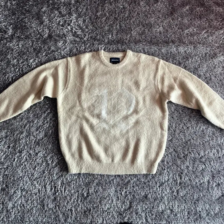 [BUNJANG] thisisneverthat Ivory Mohair Knit Sweater / 디스이즈네버댓 아이보리 모헤어 니트