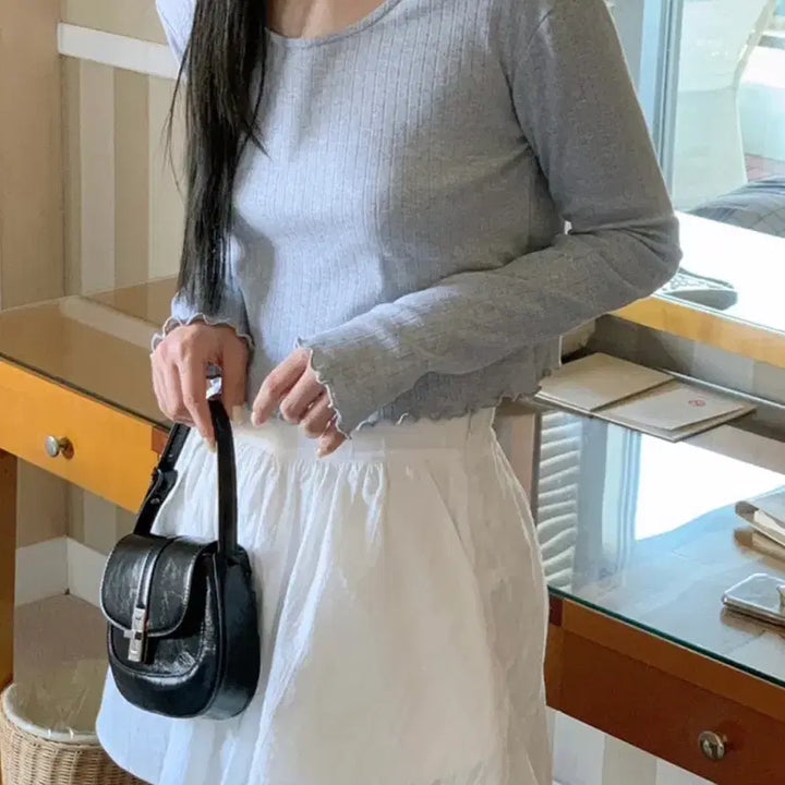 [BUNJANG] Conmigo I'LL-IT Punching Gray T-shirt / [미개봉 새상품]꼰미고 아일릿 펀칭 그레이