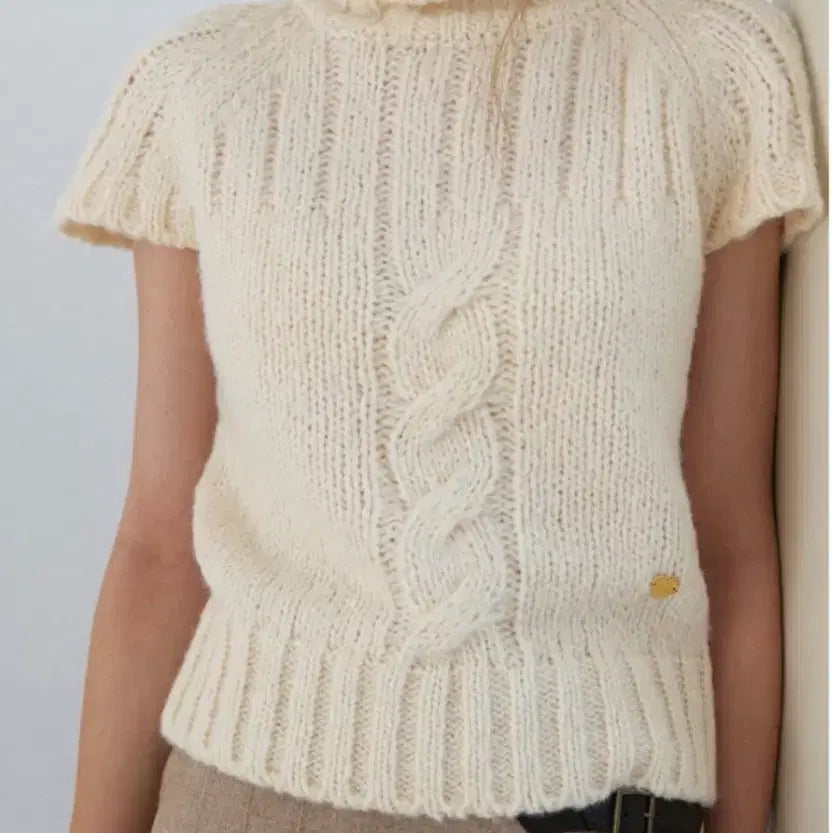 [BUNJANG] A-Ran Turtleneck Knit Sweater / 어랜 터틀넥 니트(핑크, 크림)