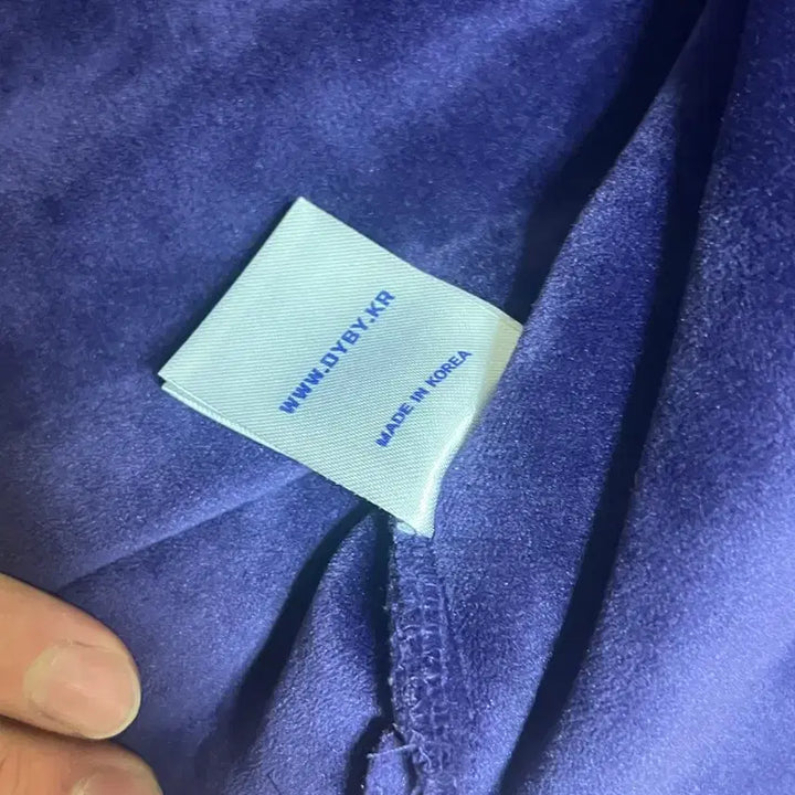 [BUNJANG] DYBY Velvet Training Set Purple Hoodie / DYBY의 벨벳 트레이닝 셋업 퍼플 후드