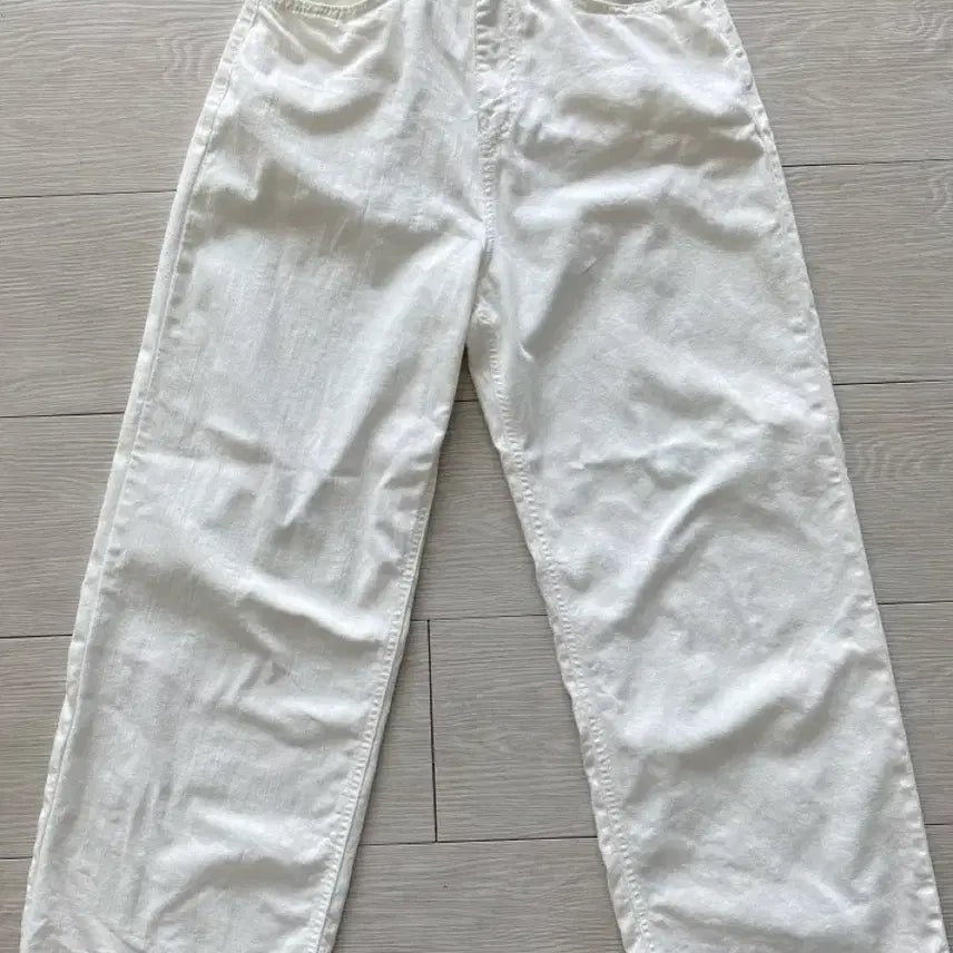 [BUNJANG] Beidelli White Denim Wide Pants / 화이트 데님 와이드 팬츠