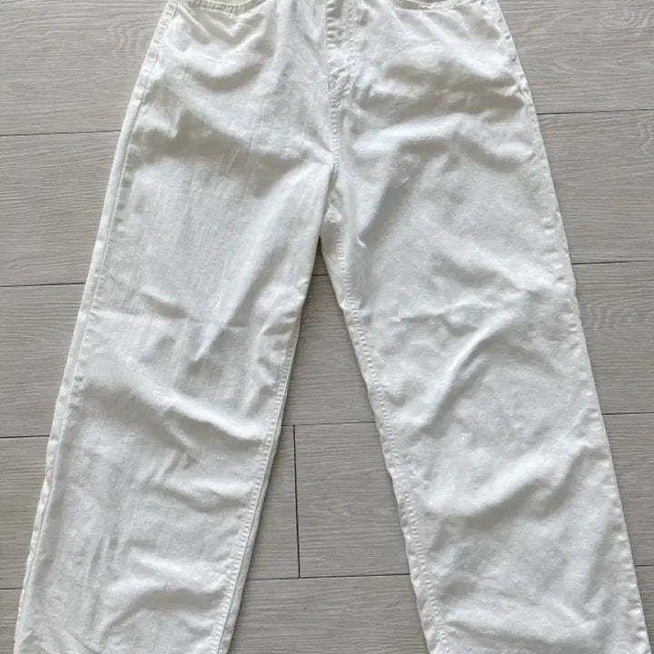 [BUNJANG] Beidelli White Denim Wide Pants / 화이트 데님 와이드 팬츠