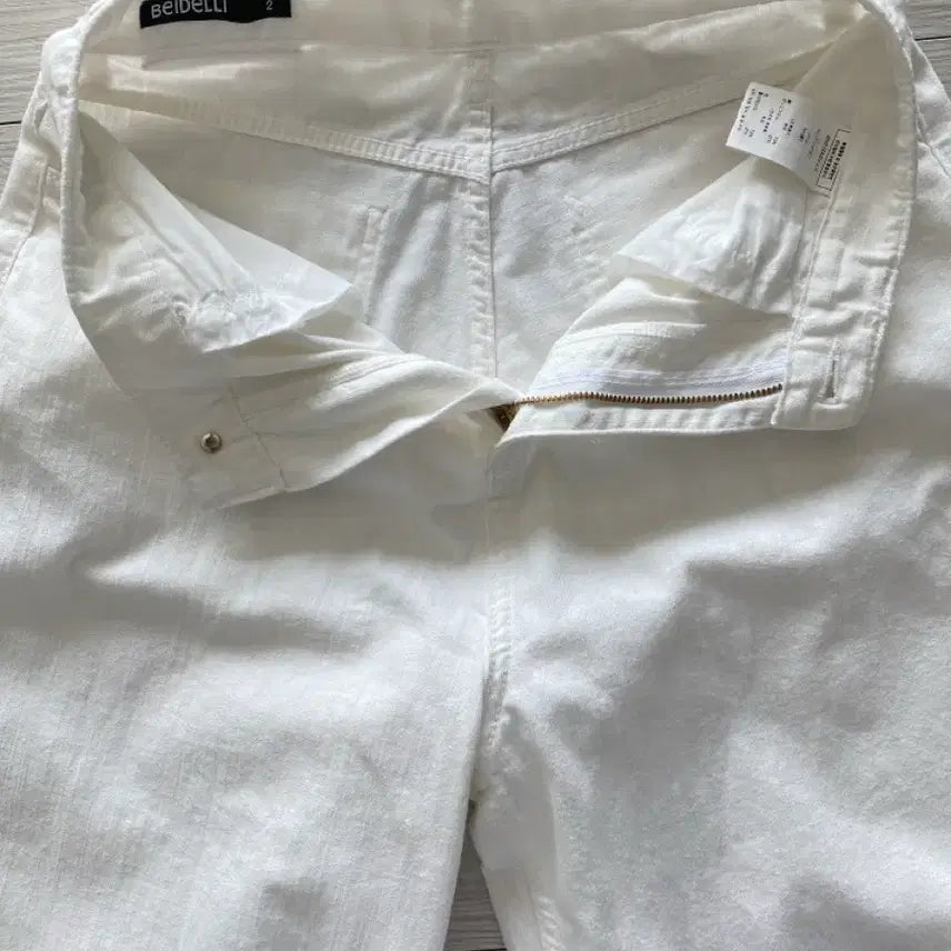 [BUNJANG] Beidelli White Denim Wide Pants / 화이트 데님 와이드 팬츠