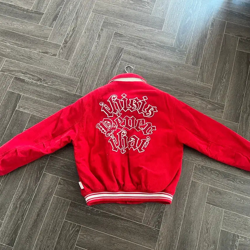 [BUNJANG] thisisneverthat Corduroy Varsity Jacket Red M / 디스이즈네버댓 코듀로이 바시티 자켓 레드 m