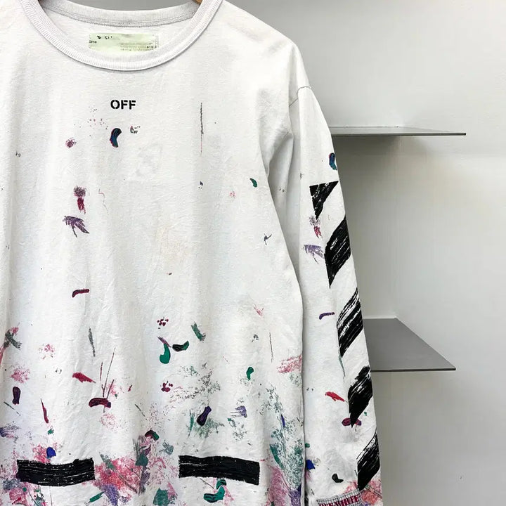 [BUNJANG] Off-White Galaxy Painted Arrow Long Sleeve Shirt / 오프화이트 갤럭시 페인티드 애로우 롱슬리브