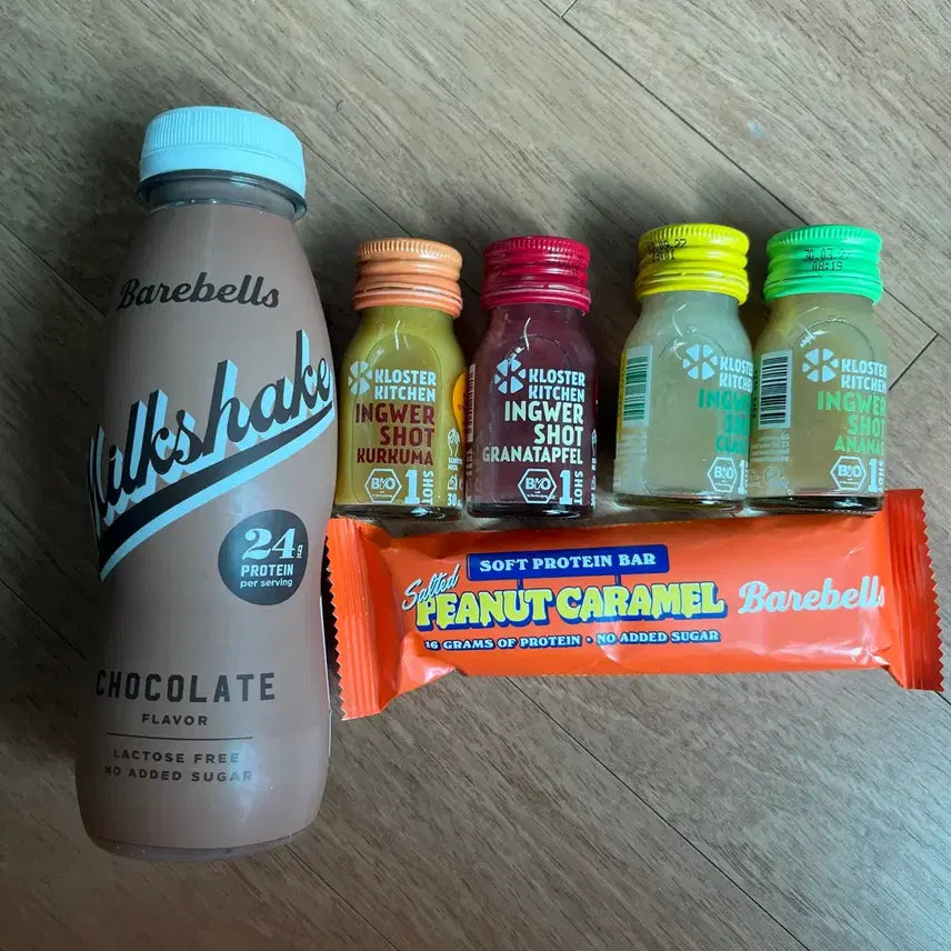 [BUNJANG] Cluster Kitchen Ginger Shot 4-Pack & Barebells Protein Bar and Shake Bundle / 클로스터키친 진저샷 4개, 베어벨스 프로틴바,단백질쉐이크 (3만원 상당)