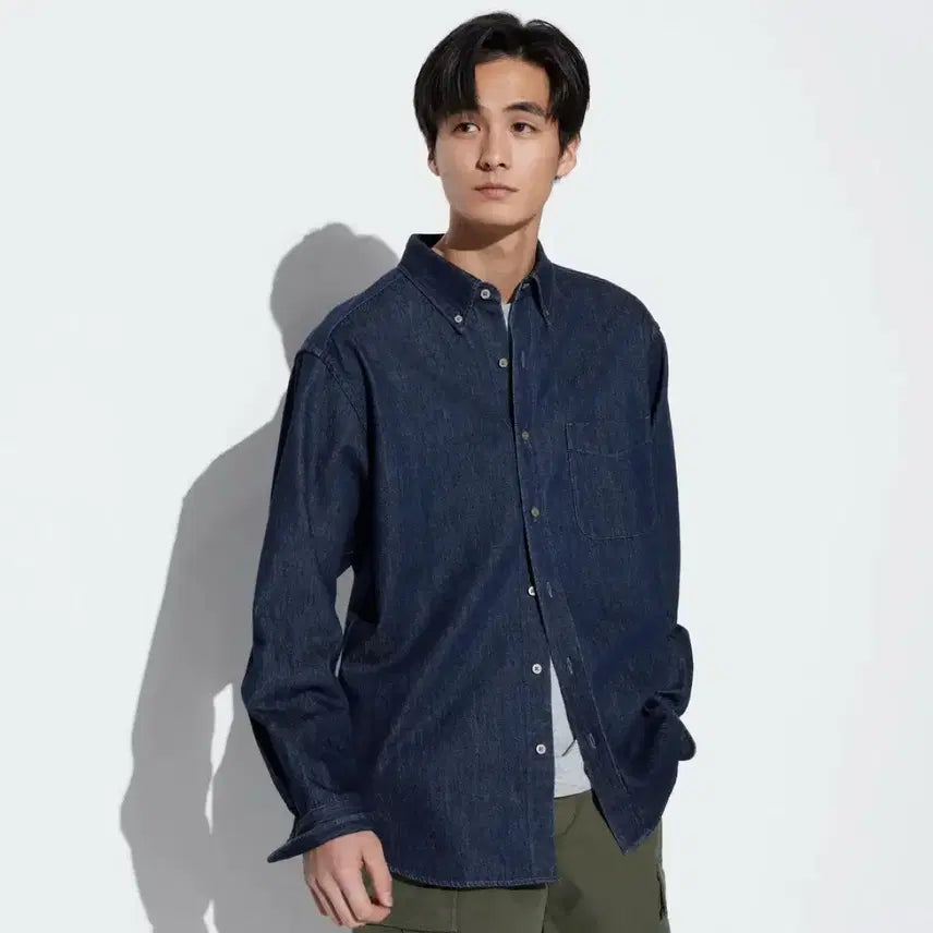 [BUNJANG] Uniqlo Denim Shirt L / 유니클로 데님셔츠 L