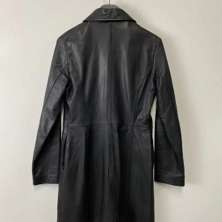 [BUNJANG] VICKY Cow Leather Vintage Coat / 빈티지 VICKY 카우 레더 코트