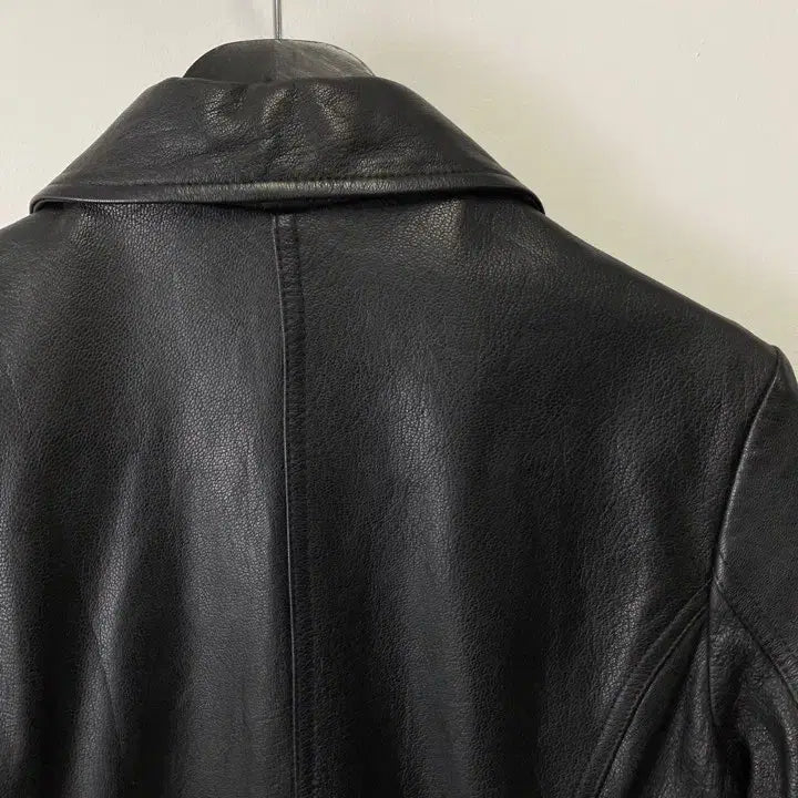 [BUNJANG] VICKY Cow Leather Vintage Coat / 빈티지 VICKY 카우 레더 코트