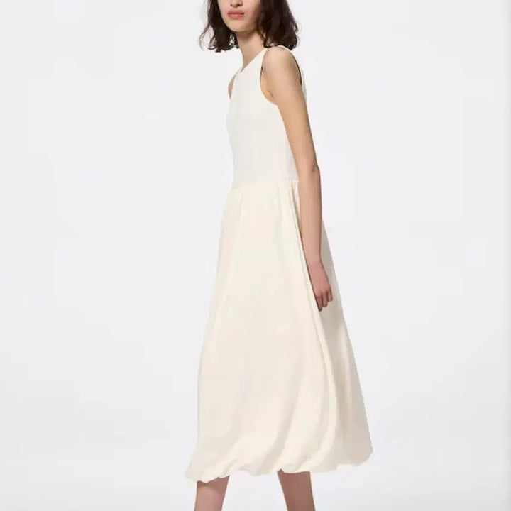 [BUNJANG] GU Ivory Midi Dress / 새상품)GU 아이보리 원피스