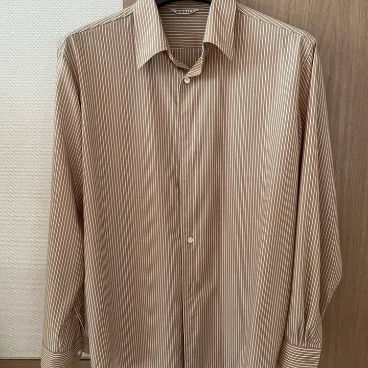 [BUNJANG] Auralee 24SS Wool Stripe Shirt / 오라리 24SS 울 스트라이프 셔츠