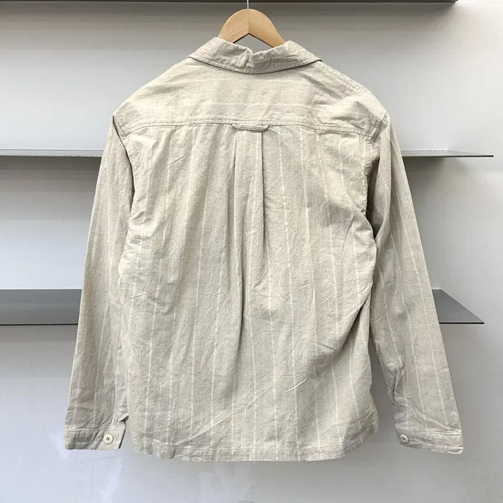 [BUNJANG] Avirex Eyelet Stripe Pullover Shirt / 아비렉스 아일렛 스트라이프 풀오버 셔츠