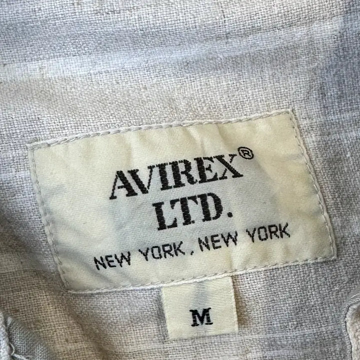 [BUNJANG] Avirex Eyelet Stripe Pullover Shirt / 아비렉스 아일렛 스트라이프 풀오버 셔츠