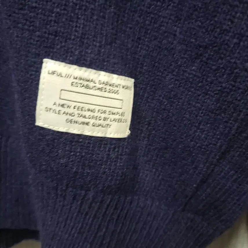 [BUNJANG] LIFUL 3D Glasses Navy Knit Sweater / 105. LIFUL 3D안경 네이비 니트