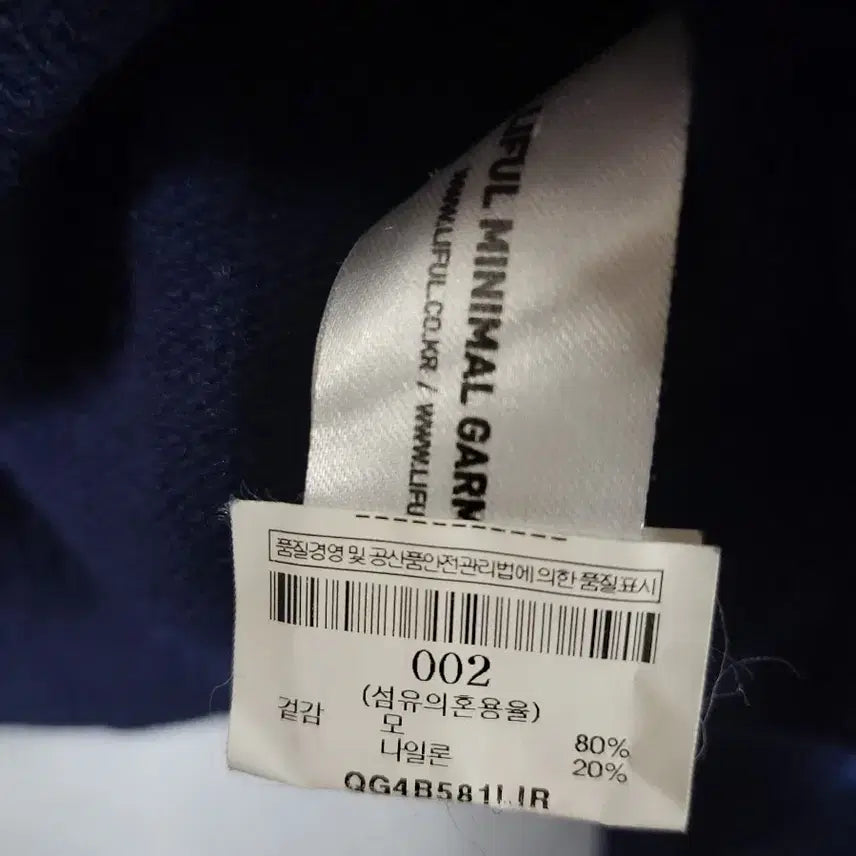 [BUNJANG] LIFUL 3D Glasses Navy Knit Sweater / 105. LIFUL 3D안경 네이비 니트