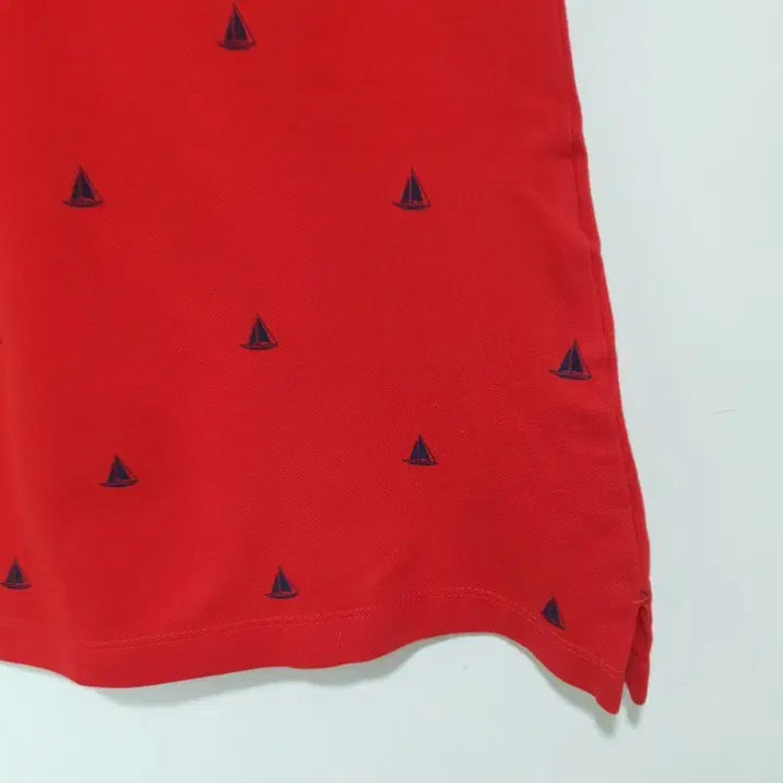 [BUNJANG] Tommy Hilfiger Women's Patterned Short-Sleeved Polo Shirt / 타미힐피거 여성 패턴 반팔 카라티 XS_S1651