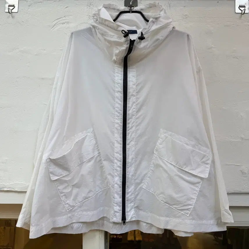 [BUNJANG] Crescent Nylon Cotton Blend Hoodie Zip-up / Crescent 나일론 코튼 블렌드 후드 집업 M