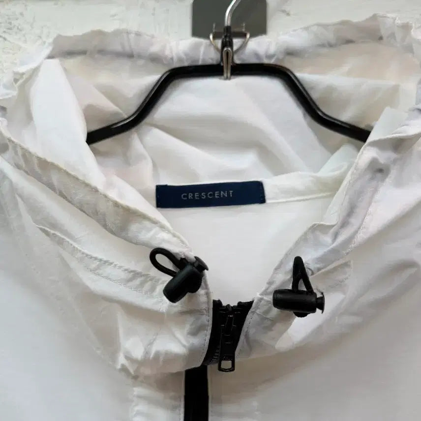 [BUNJANG] Crescent Nylon Cotton Blend Hoodie Zip-up / Crescent 나일론 코튼 블렌드 후드 집업 M