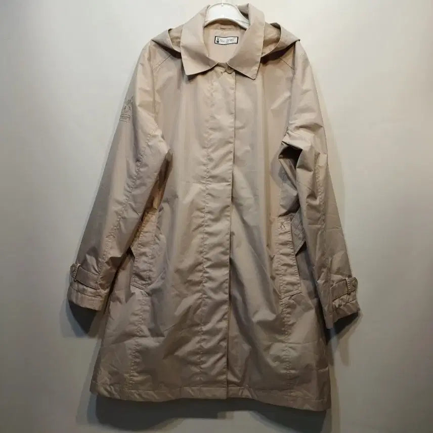 [BUNJANG] Hooded Trench Coat Beige 100 Size / 후드 트렌치 코트 베이지100사이즈봄가을  62216