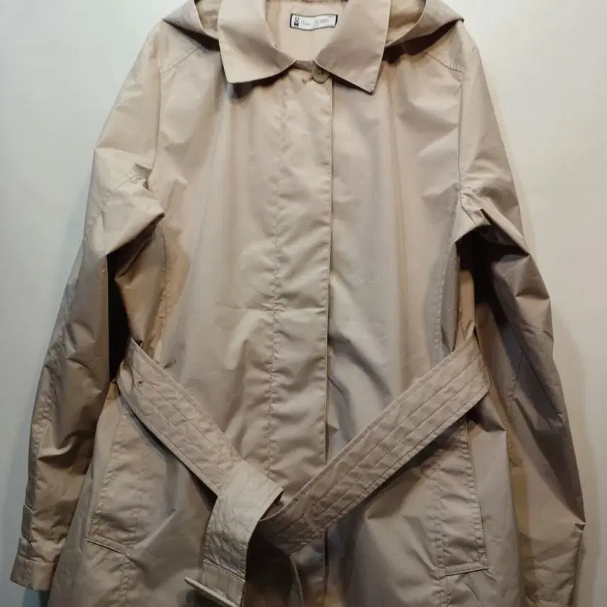 [BUNJANG] Hooded Trench Coat Beige 100 Size / 후드 트렌치 코트 베이지100사이즈봄가을  62216