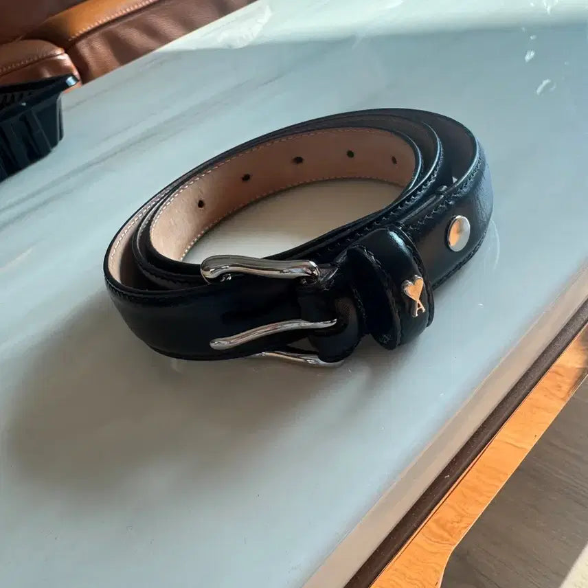 [BUNJANG] AMI Small Logo 2.5cm Belt / AMI 아미 스몰 로고 2.5cm 벨트 32사이즈 판매