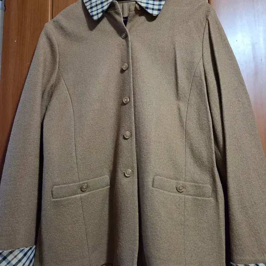 [BUNJANG] Daks Brown Check Collar Jacket / 닥스 브라운 체크 카라 쟈켓