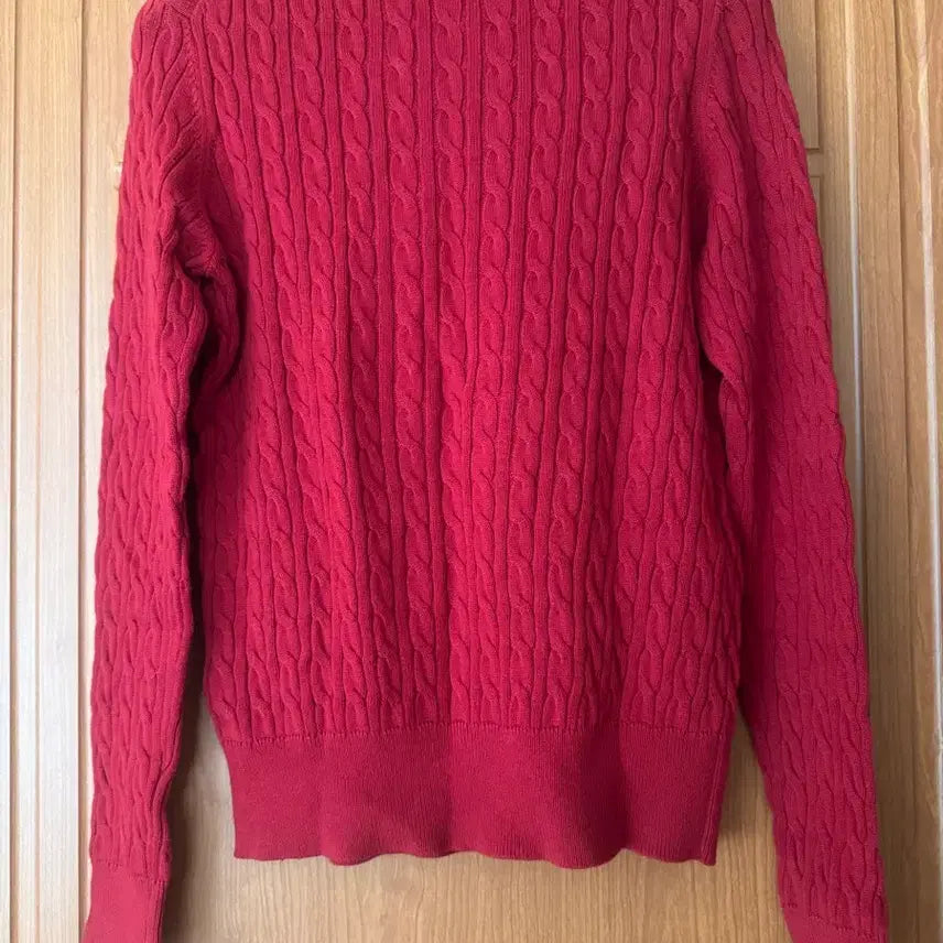 [BUNJANG] Uniqlo Cable Knit Sweater / 유니클로 레드 케이블 니트