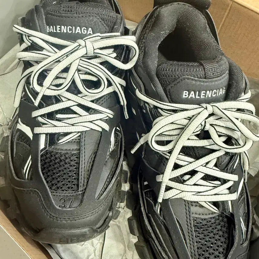 [BUNJANG] Balenciaga Track Sneakers Black Women's / 발렌시아가 트랙 스니커즈 블랙 37 우먼