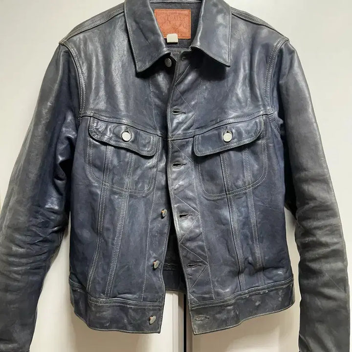 [BUNJANG] RRL Indigo Leather Jacket / RRL 18SS 인디고 레더 자켓 M