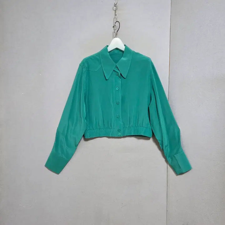 [SOLD OUT] 그린색 고급스런 실크 블라우스 36  n2815