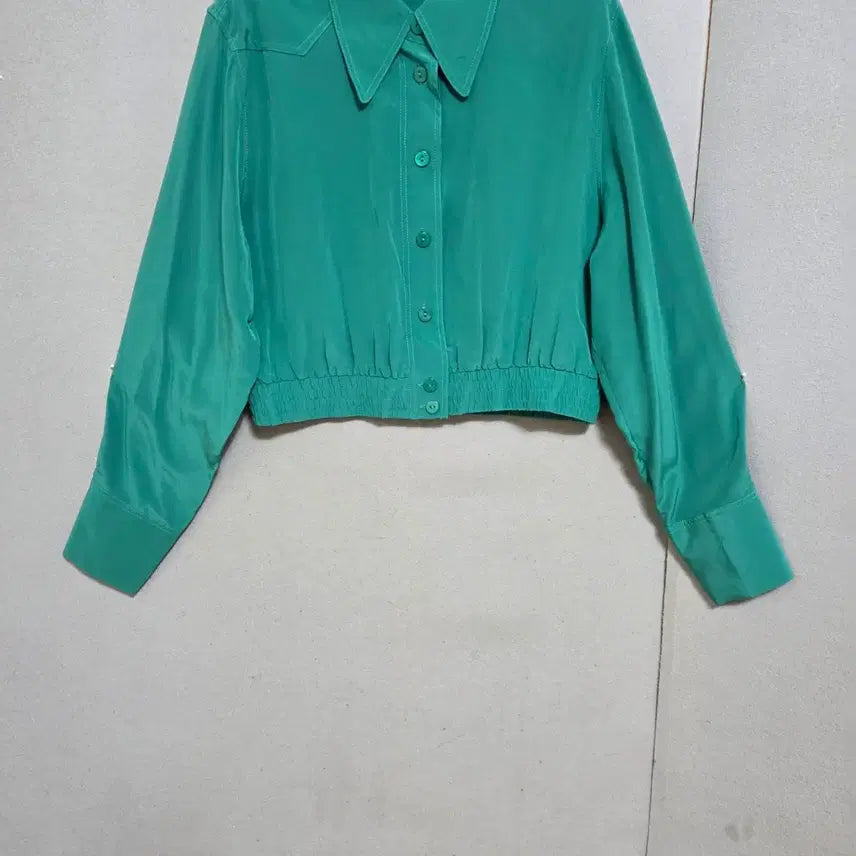 [SOLD OUT] 그린색 고급스런 실크 블라우스 36  n2815