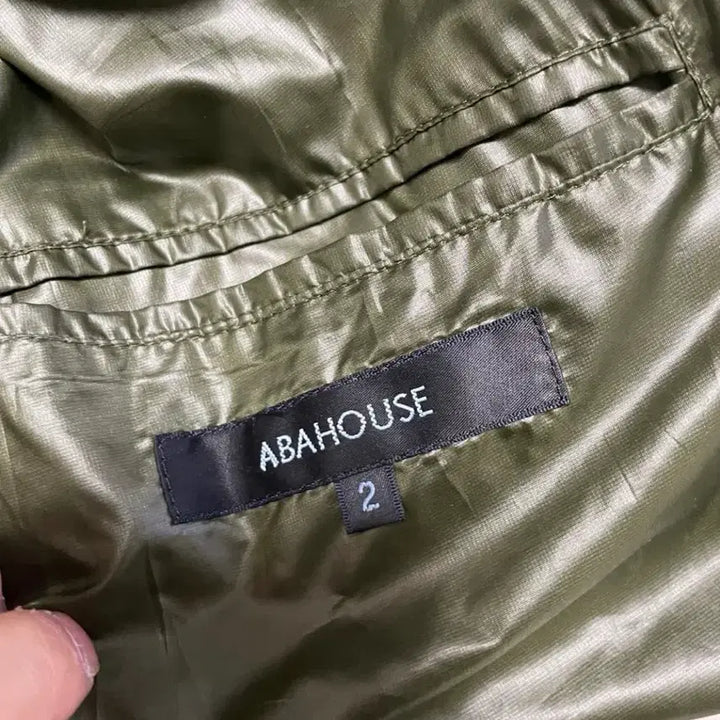 [BUNJANG] Aba House Khaki Lightweight Padded Jacket J03370 / 아바하우스 카키 경량 패딩 J03370