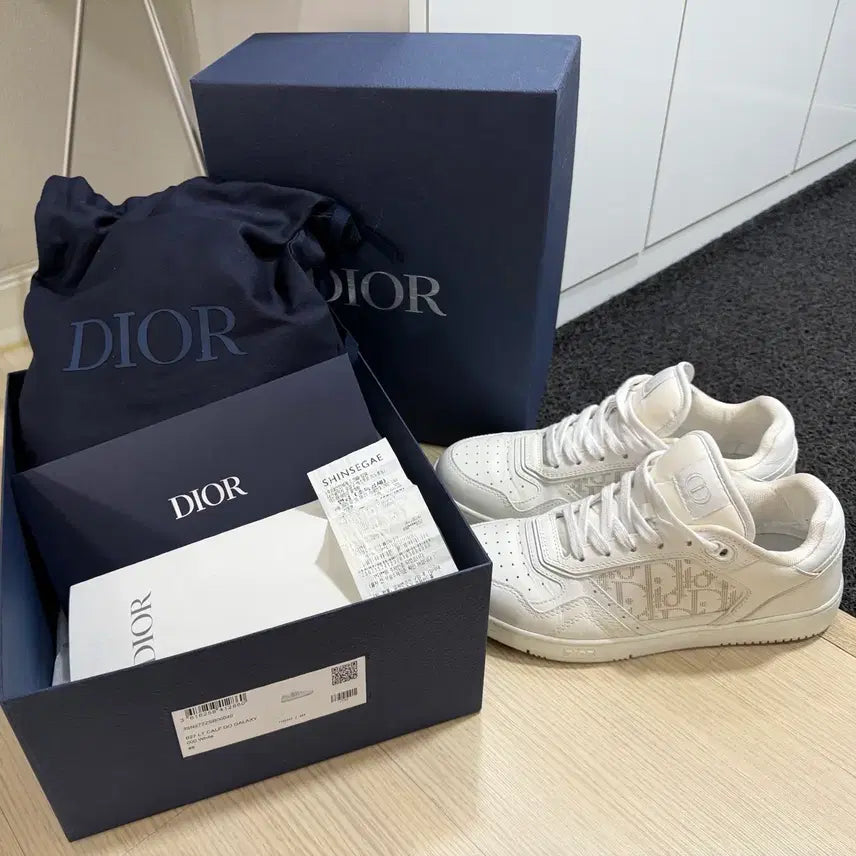 [BUNJANG] Dior B27 Uptown Low-Top White Oblique Sneakers / 디올 B27 업타운 로우탑 화이트 Dior Oblique 스니커즈