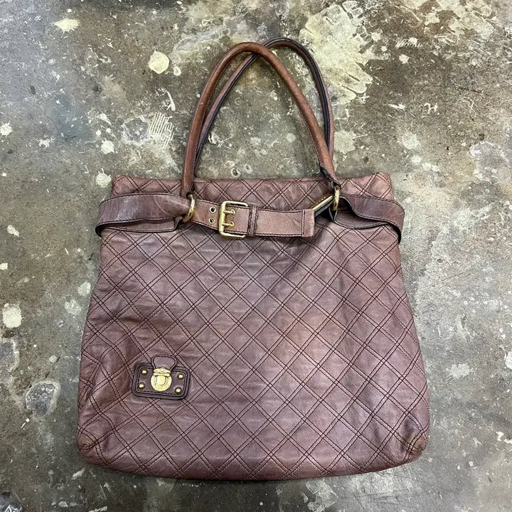 [BUNJANG] Marc Jacobs Quilted Brown Tote Bag / 마크제이콥스 토트백 가방